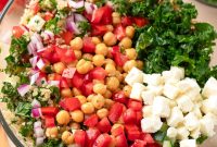 Mediterranean Chickpea and Feta Salad with Lemon Herb Dressing