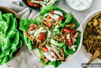 Instant Pot Chicken Shawarma Lettuce Wraps for Quick Dinner