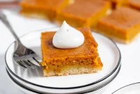 Creamy Pumpkin Pie Bars with Gingersnap Crust — Fall Dessert Recipe