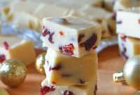 Creamy White Chocolate Cranberry Fudge Recipe