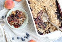 Vegan Gluten-Free Peach Blueberry Crisp Recipe