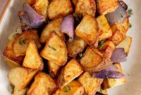 Crispy Air Fryer Potatoes with Caramelized Onions