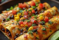 Sweet Potato and Black Bean Enchiladas with Chipotle Sauce