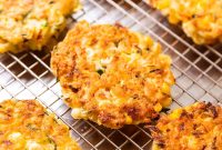 Zucchini and Sweet Corn Fritters with Crispy Herb Dip
