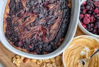 Peanut Butter & Jelly Baked Oatmeal Recipe for Breakfast