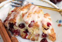 Cranberry Orange Scones with Zesty Orange Glaze