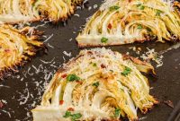Crispy Roasted Cabbage Wedges with Garlic and Parmesan