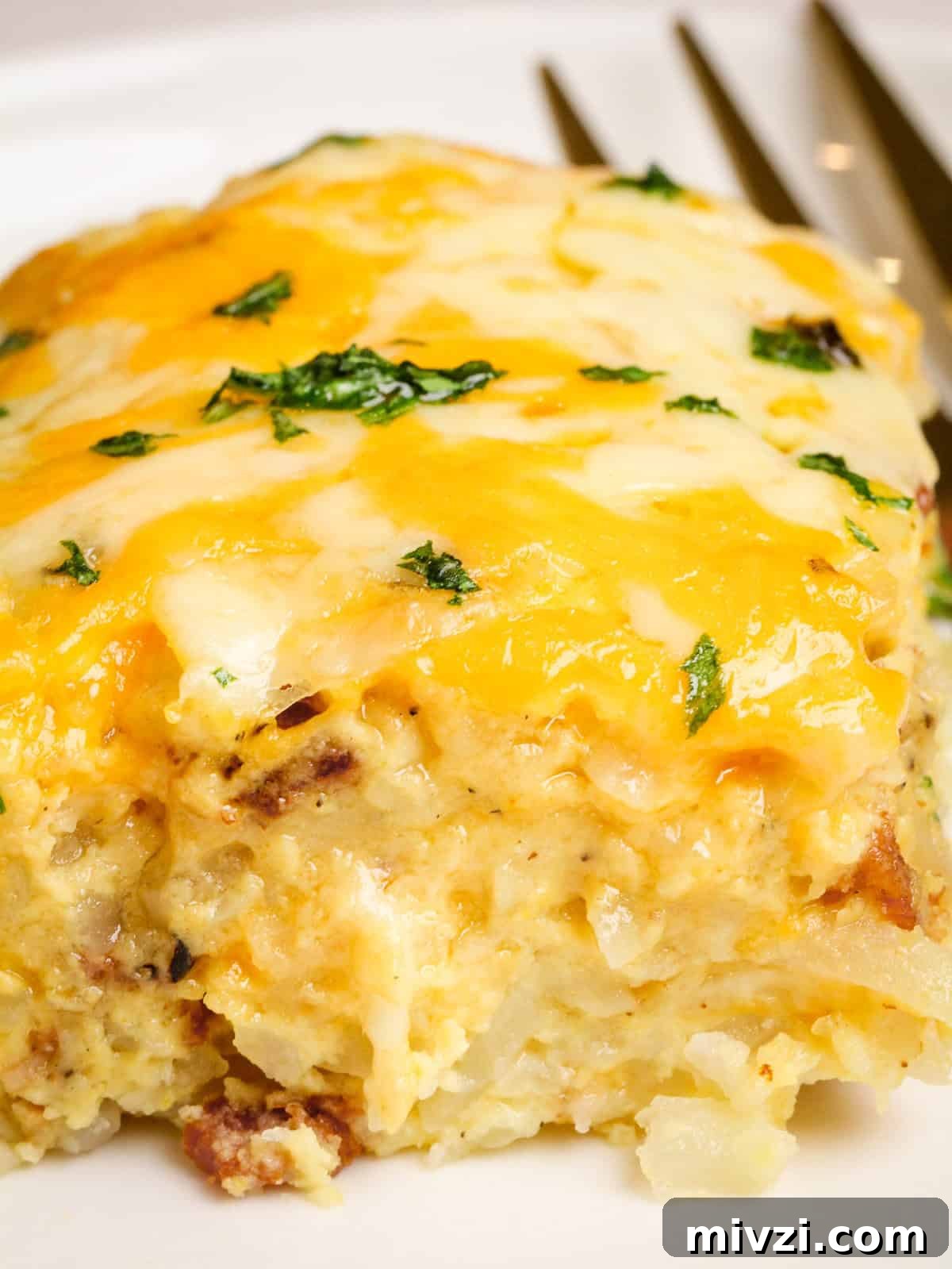 Cheesy Hashbrown Breakfast Casserole with Sausage and Eggs 9 breakfast casserole with hashbrowns