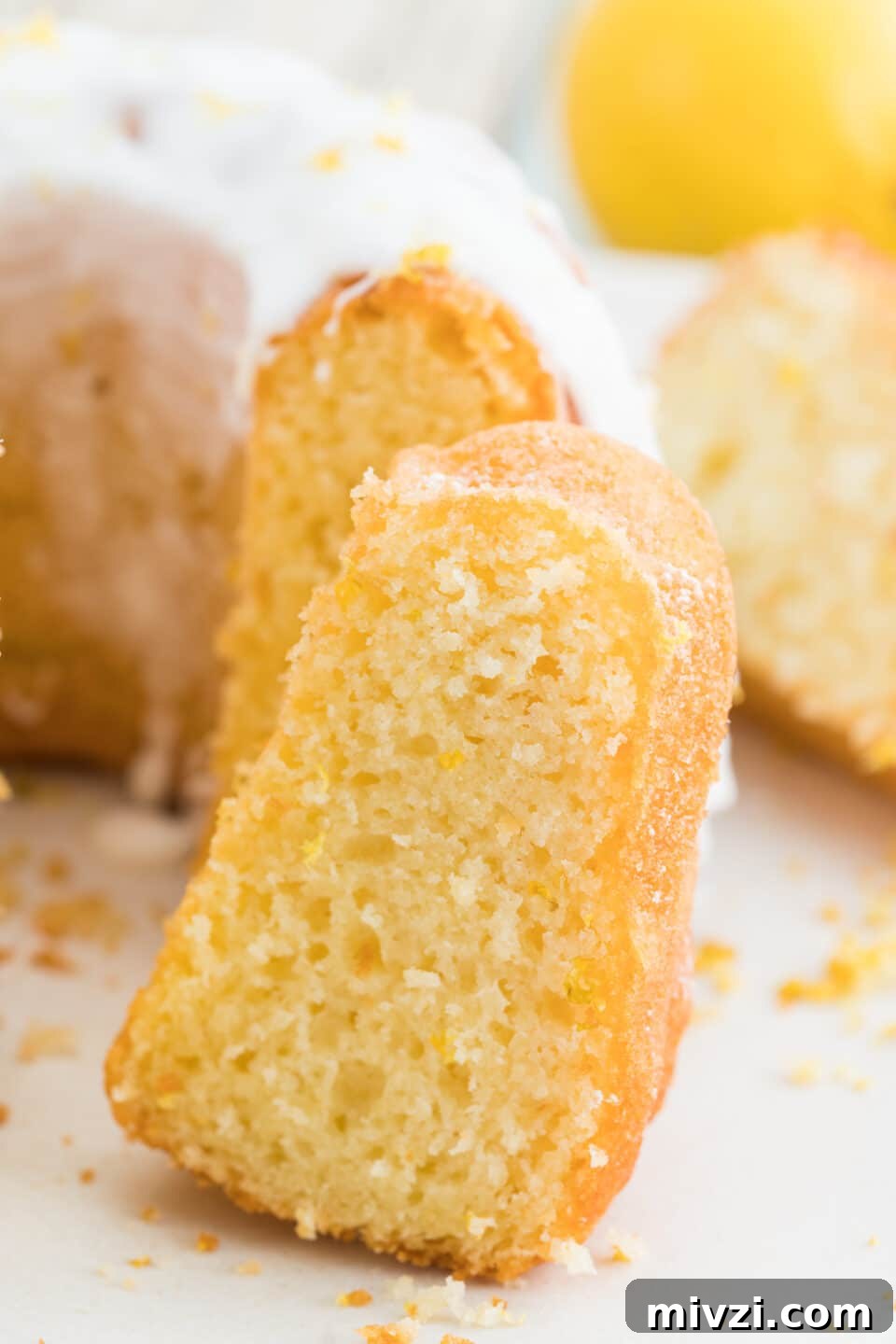 bundt cake with lemon zest
