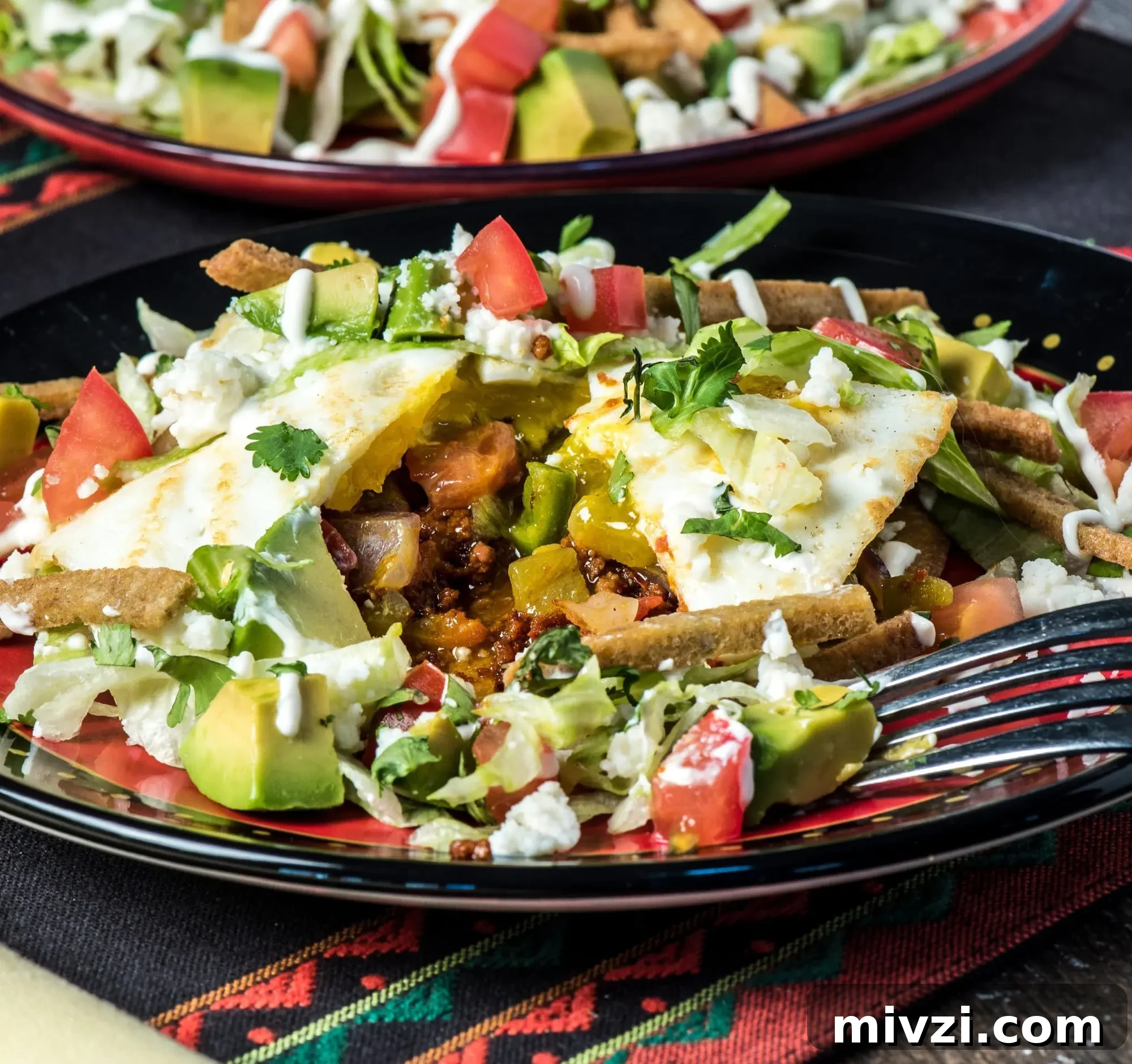 Keto Huevos Rancheros with Spicy Chorizo and Salsa Verde 2 Low Carb Huevos Rancheros closeup