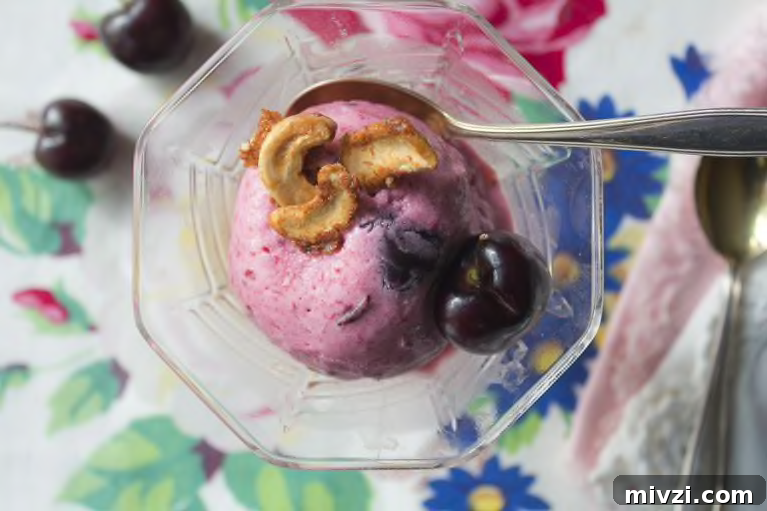 Vegan Black Cherry Ice Cream