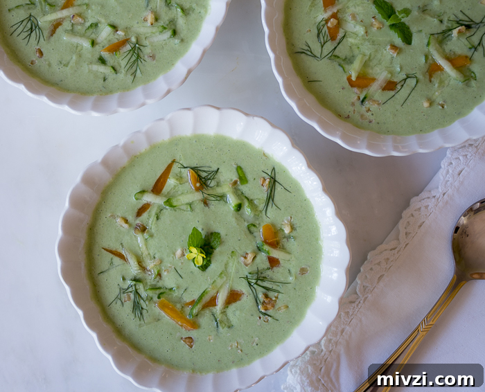 Cool Cucumber Kale Blender Soup