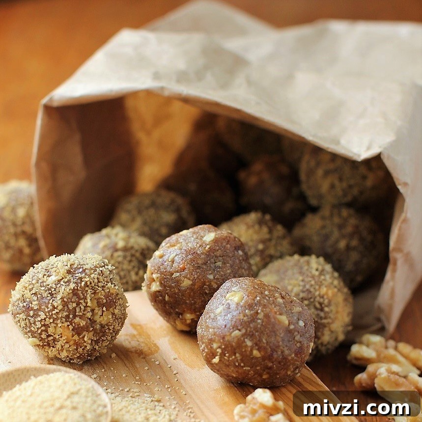 Maple Walnut Energy Bites: High-Protein Snack Recipe 4 paper bag with maple walnut energy balls