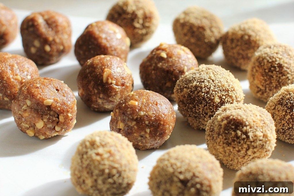 Maple Walnut Energy Bites: High-Protein Snack Recipe 8 maple walnut energy balls, some coated, some not