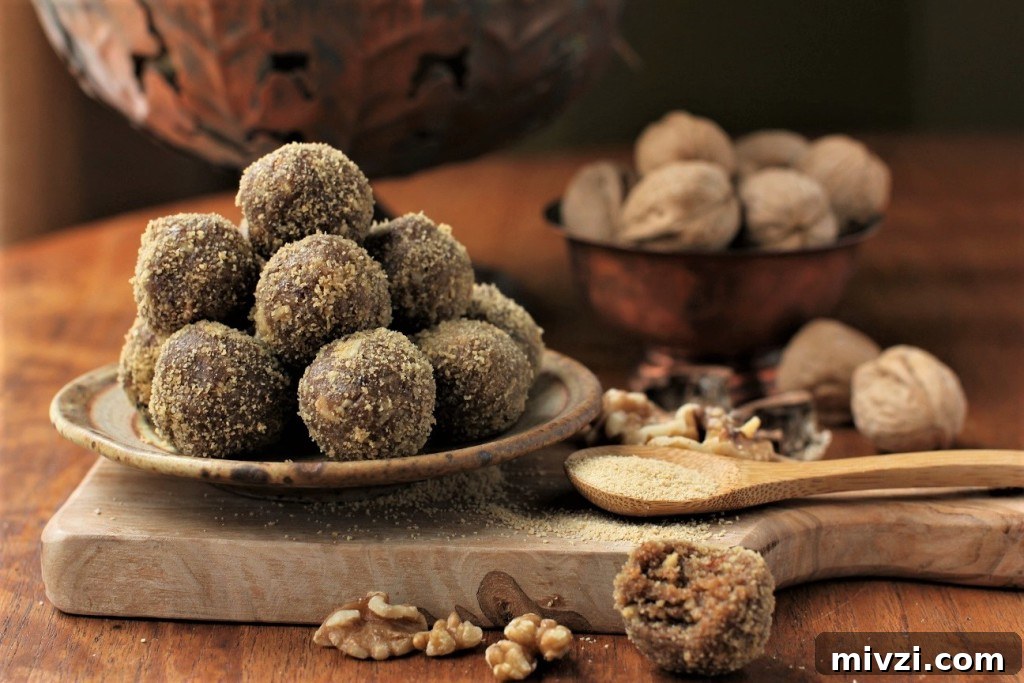 Maple Walnut Energy Bites: High-Protein Snack Recipe 9 maple walnut energy balls - horizontal image