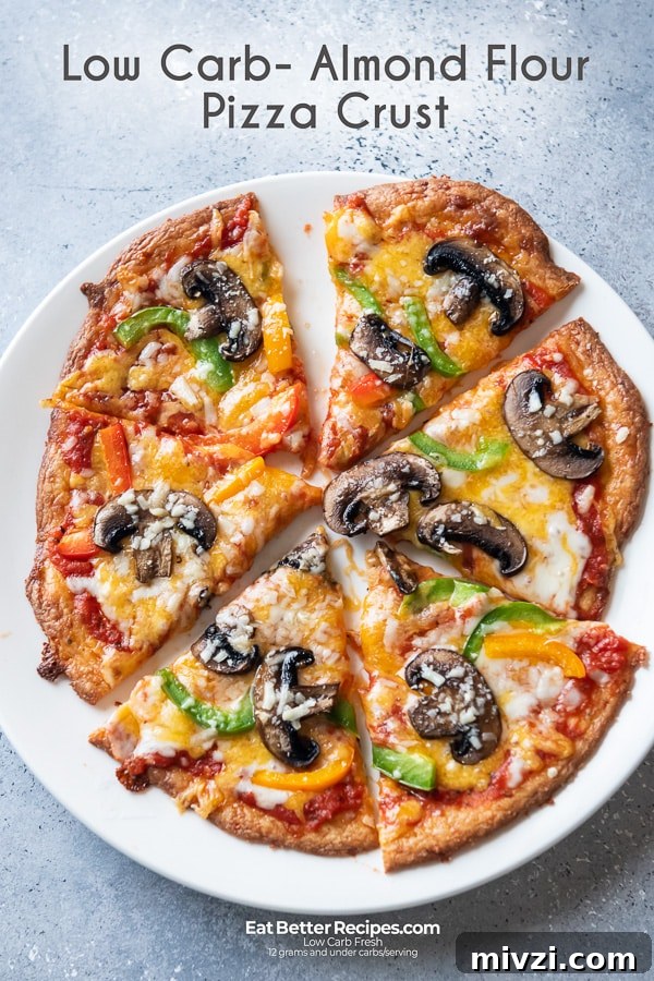 Low carb pizza crust on a plate