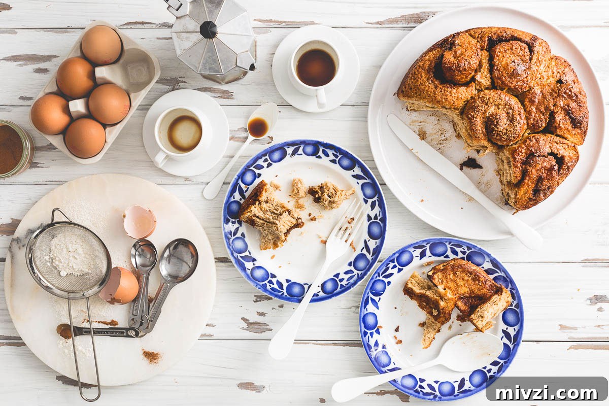 It's said that our sense of smell invokes profound feelings and emotions within us. Baking this spelt cinnamon bun cake put that to the test and confirmed that a tantalising aroma can put my brain into sensory overload. This recipe is loaded with cinnamon and cardamom infused with soy milk to make a sweet bake which is a traditional Scandinavian treat and for good reason, because it's utterly irresistable!