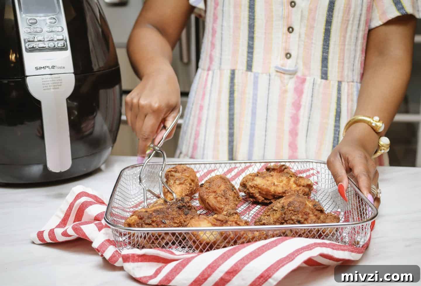 Southern fried chicken in the air fryer