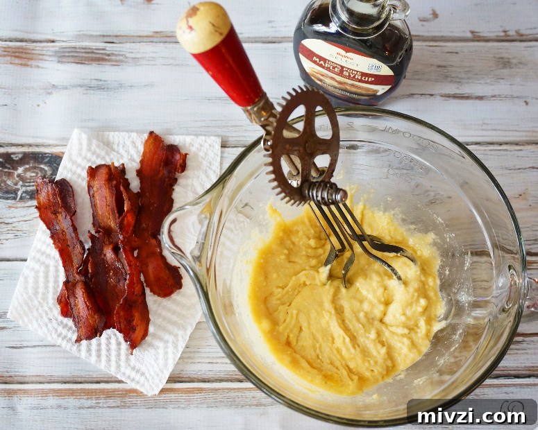 Maple Bacon Cornbread Recipe — Sweet Savory Skillet Cornbread 4 Maple Bacon Cornbread. Sweet and savory maple bacon cornbread, a simple twist on cornbread mix that takes 25 minutes.