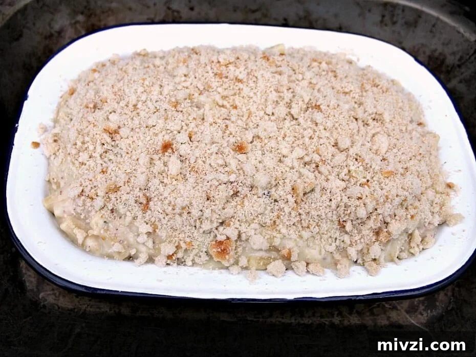 Bacon and Crab Mac n Cheese, transfer to oven proof dish