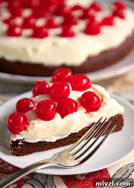 Decadent Chocolate Cherry Torte Recipe & Baking Tips 4 Chocolate Cherry Torte - finished dessert