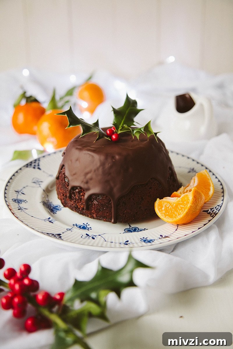 Vegan Chocolate Orange Christmas Pudding Recipe 5 Chocolate Orange Christmas Pudding #Vegan