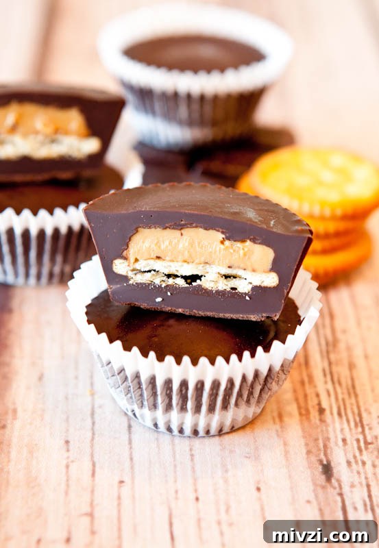 Ritz Cracker Stuffed Peanut Butter Cups
