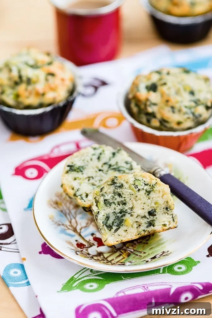 Spanakopita muffins with spinach and feta