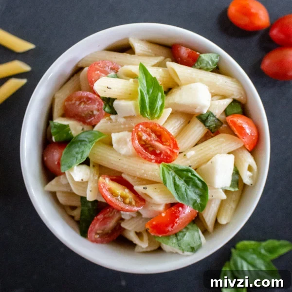 Caprese pasta salad