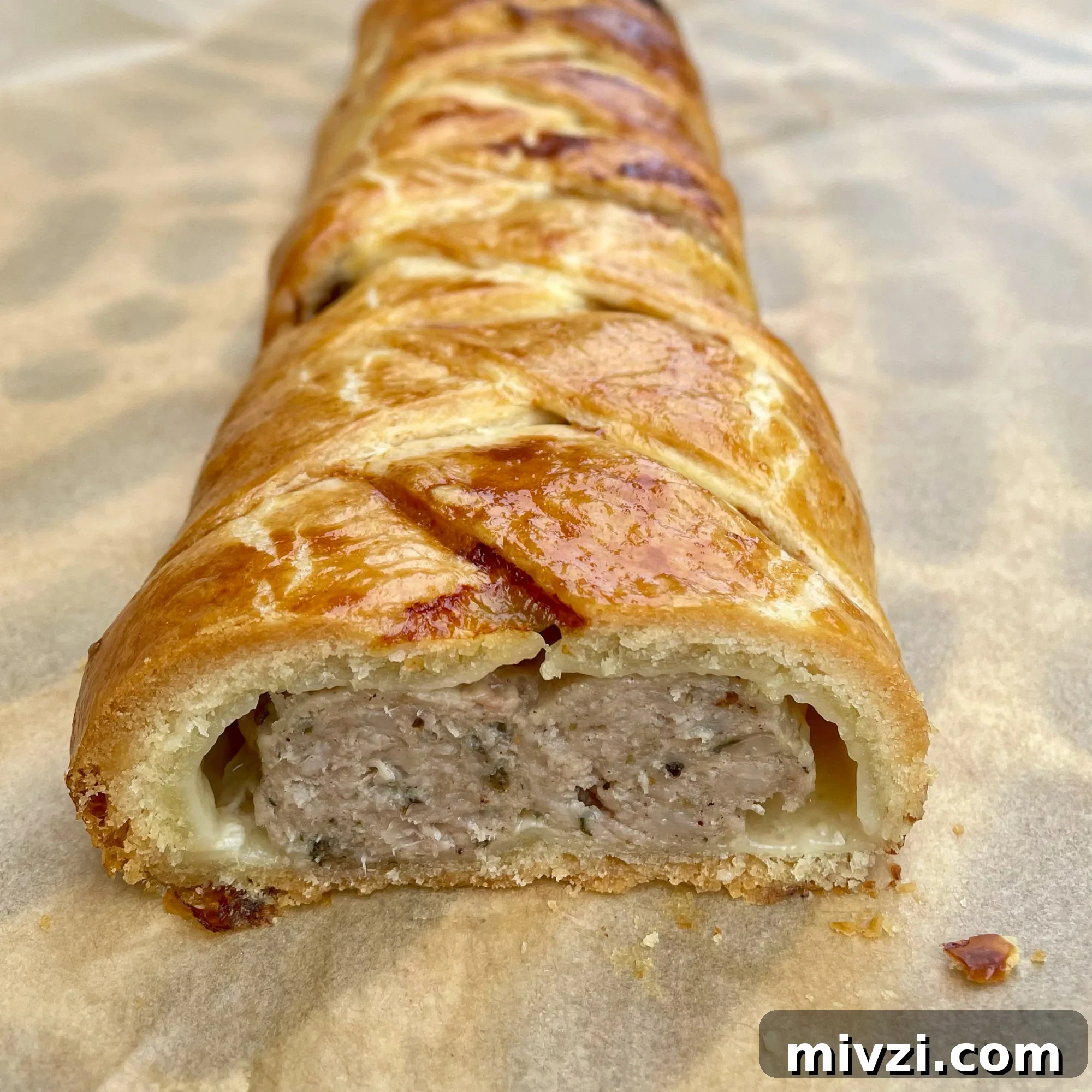 Easy sausage plait