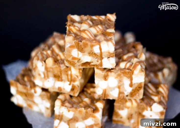No-bake Biscoff rocky road bars
