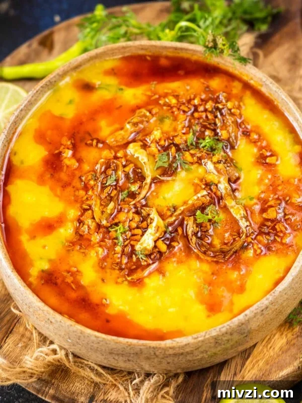 Tangy Raw Mango Dal Recipe for Flavorful Indian Lentils 13 A bowl of Malwa Dal.