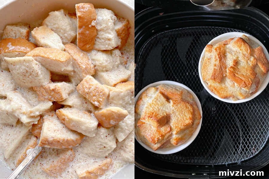 soaking the bread and air fryer french toast after it has been cooked