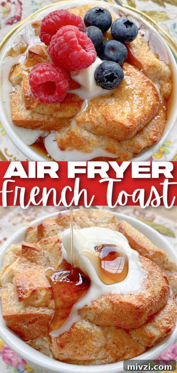 Air Fryer French Toast | Foodtastic Mom #airfryerrecipes #frenchtoast #airfryerfrenchtoast #breakfastrecipes