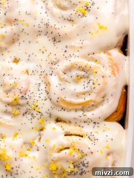 Top view of lemon rolls.