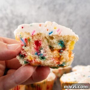Delicious Birthday Cupcake Recipes for Any Celebration 18 funfetti birthday cupcake featured image.