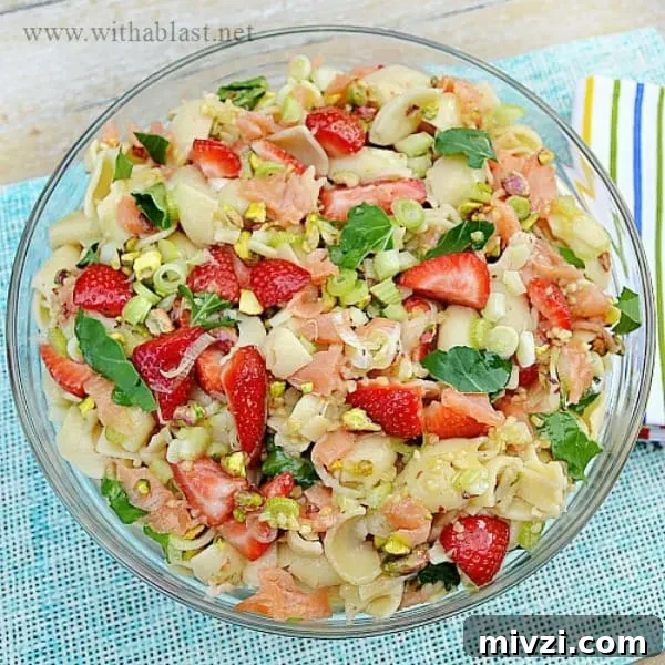Chicken, Avocado & Pasta Salad with Lemon Garlic Dressing 3 Strawberry and Salmon Pasta Salad