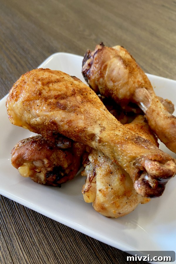 Crispy Baked Chicken Legs (No Breading) 2 crispy baked chicken legs