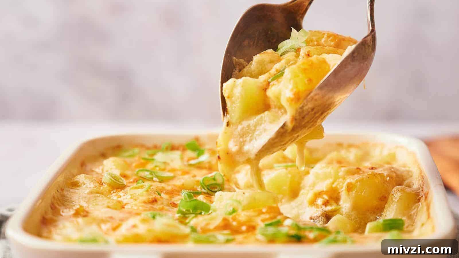 35 Comforting Casserole Recipes to Rely on Tonight 29 Potato Casserole being served.