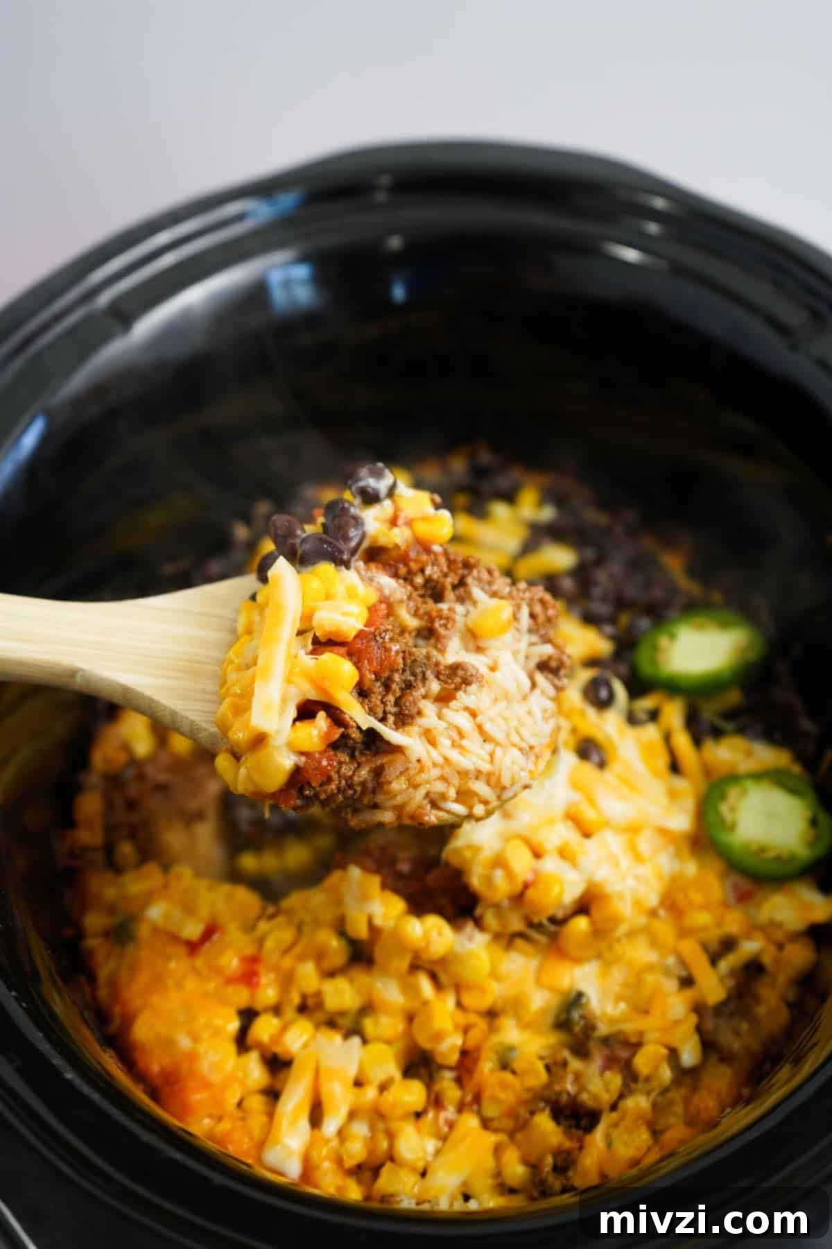 Ground Beef Taco Bowls in Slow Cooker 