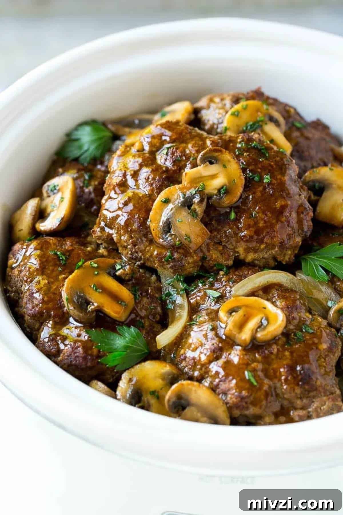 Salisbury Steak in the Slow Cooker 