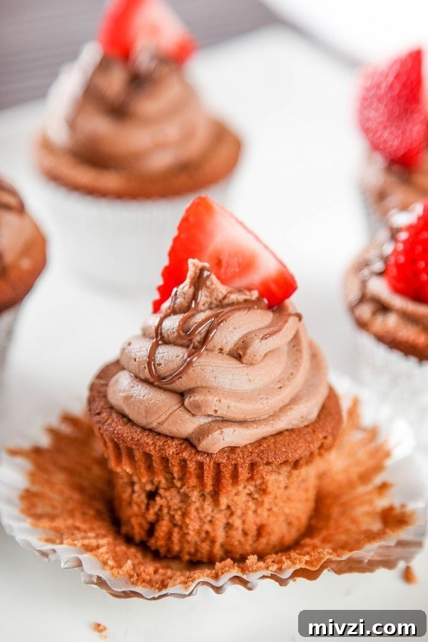 Boston Cream Pie Cupcakes Recipe with Vanilla Custard Filling 6 img 21233 5