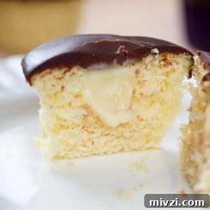 Boston Cream Pie Cupcakes Recipe with Vanilla Custard Filling 9 img 21233 8