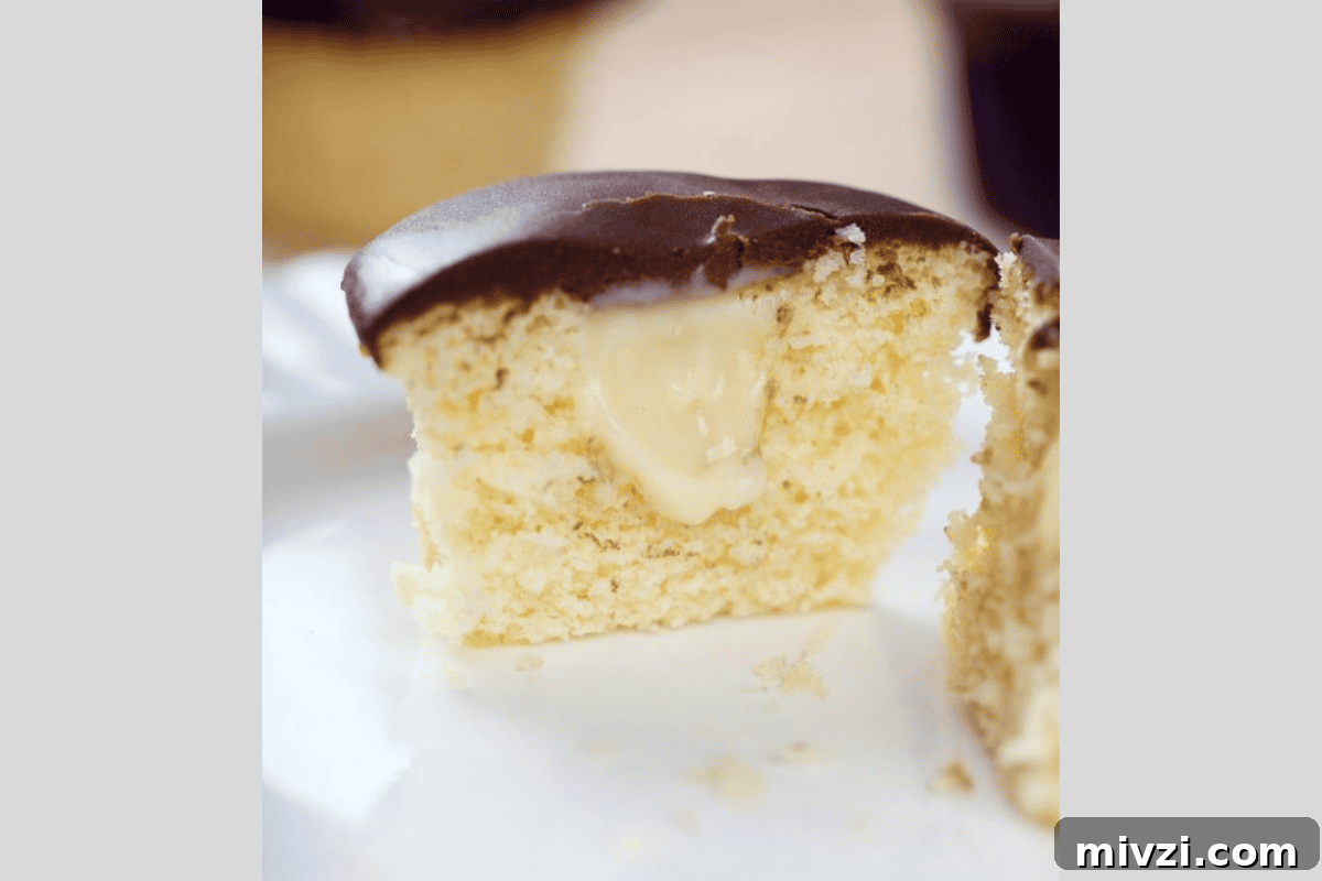 Boston Cream Pie Cupcakes Recipe with Vanilla Custard Filling 10 img 21233 9