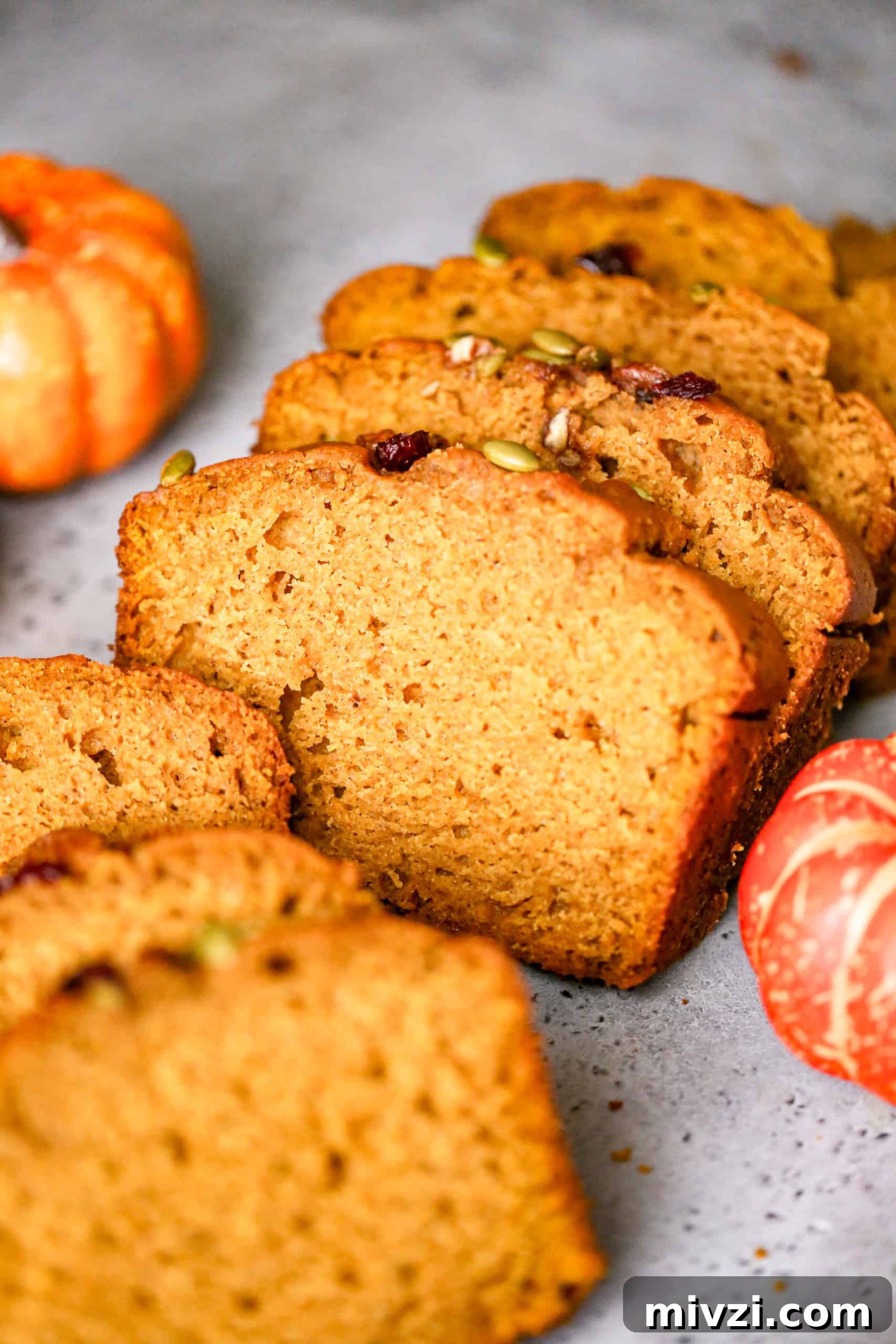 healthy Pumpkin Greek Yogurt Bread fall recipe 