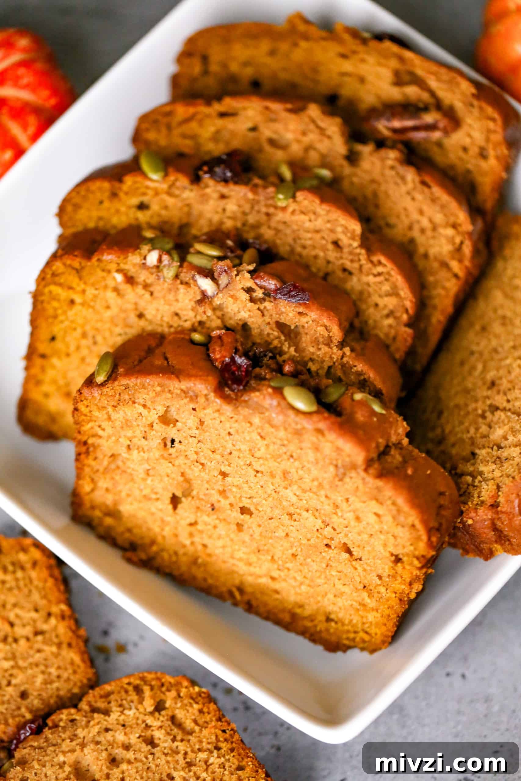 healthy Pumpkin Greek Yogurt Bread fall recipe 