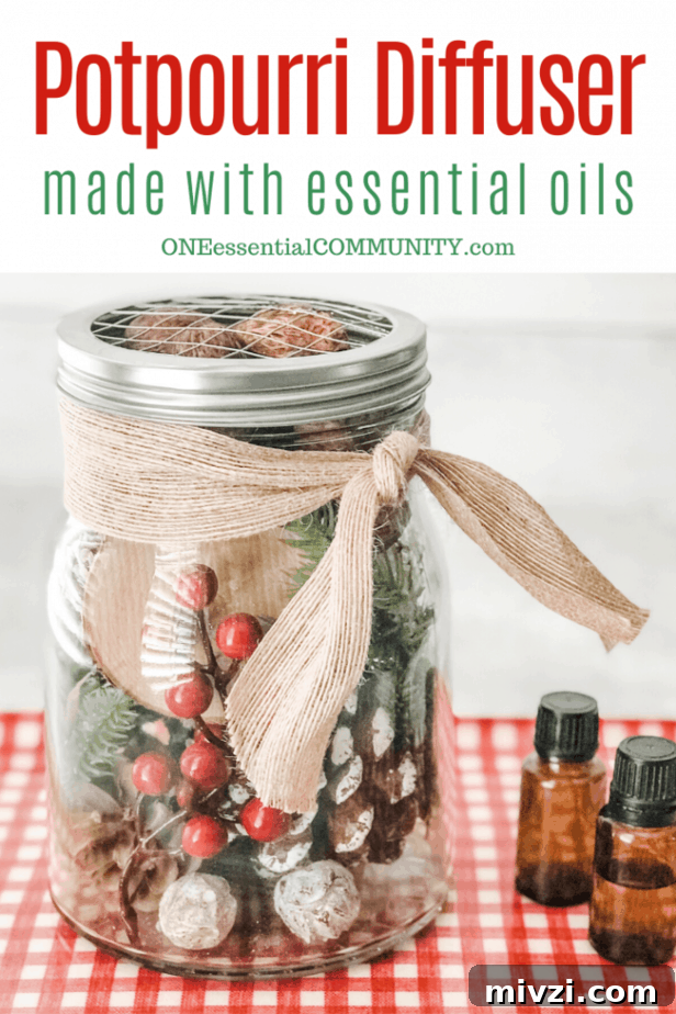 Christmas Potpourri Diffuser Ideas for Festive Home Fragrance 2 homemade Christmas potpourri in mason jar