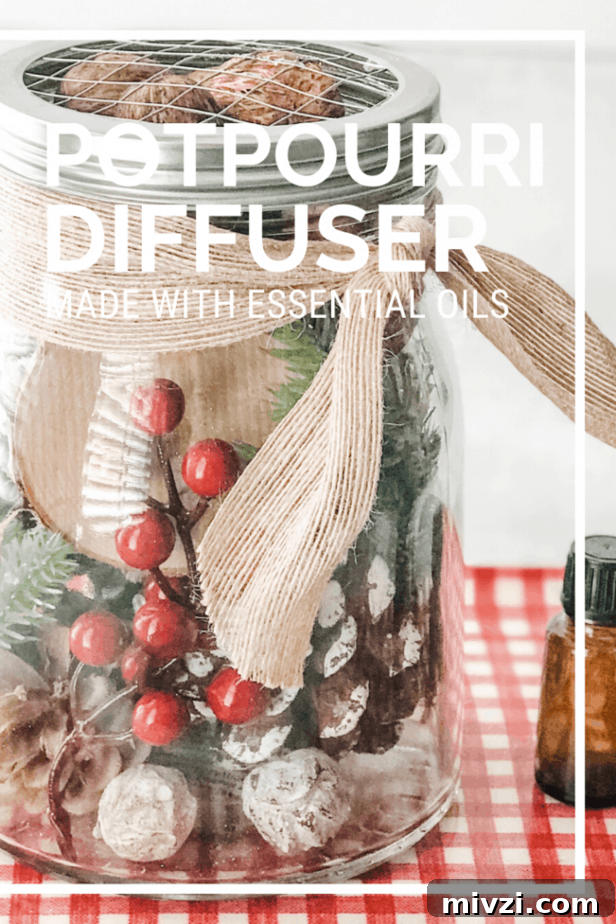 Christmas Potpourri Diffuser Ideas for Festive Home Fragrance 14 pinterest image for Christmas potpourri diffuser made with essential oils
