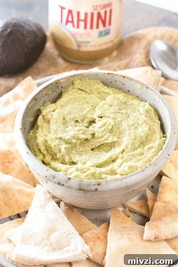 Creamy Avocado Tahini Dip Recipe for Dips & Spreads 2 Avocado Tahini Dip | cakenknife.com