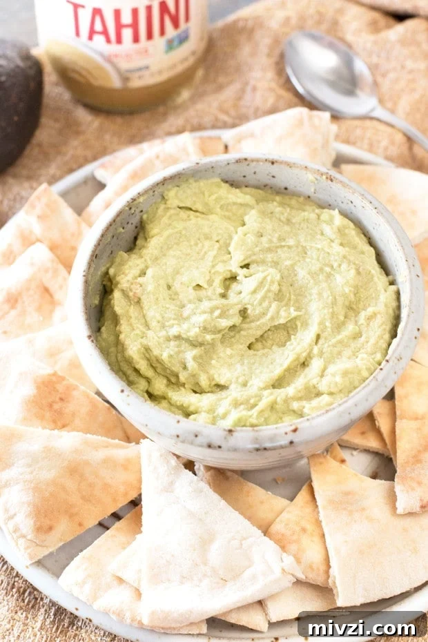 Creamy Avocado Tahini Dip Recipe for Dips & Spreads 4 Avocado Tahini Dip | cakenknife.com